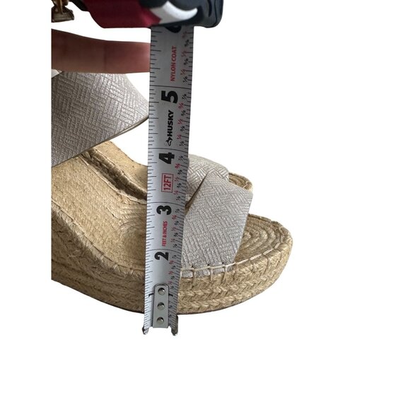 KATHERINE KELLY Gray Espadrille Wedges Size 8.5 - Picture 5 of 11